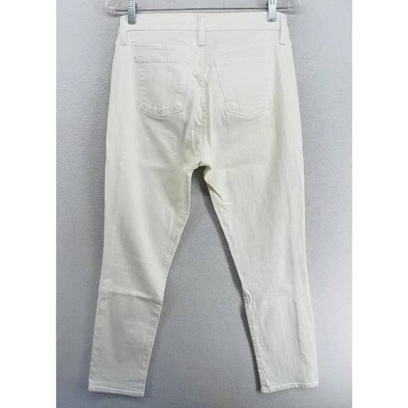 J.CREW Jeans Womens 26 Slim Broken in Boyfriend Stretch Denim Cotton White - Picture 3 of 14